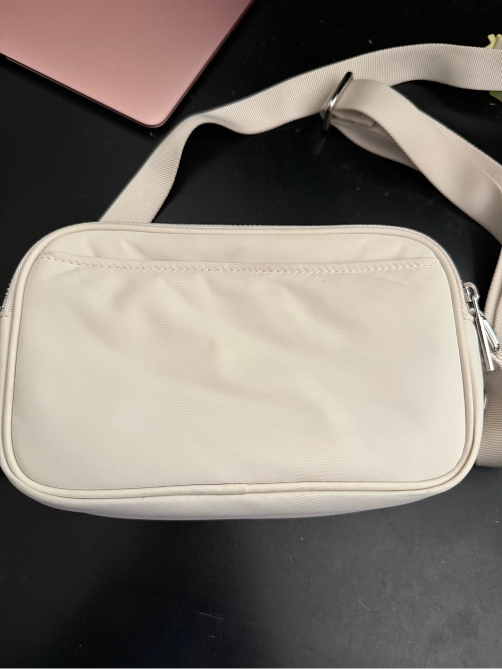 lululemon athletica Small Cream Crossbody Bag with Silver Hardware - Picture 7 of 7